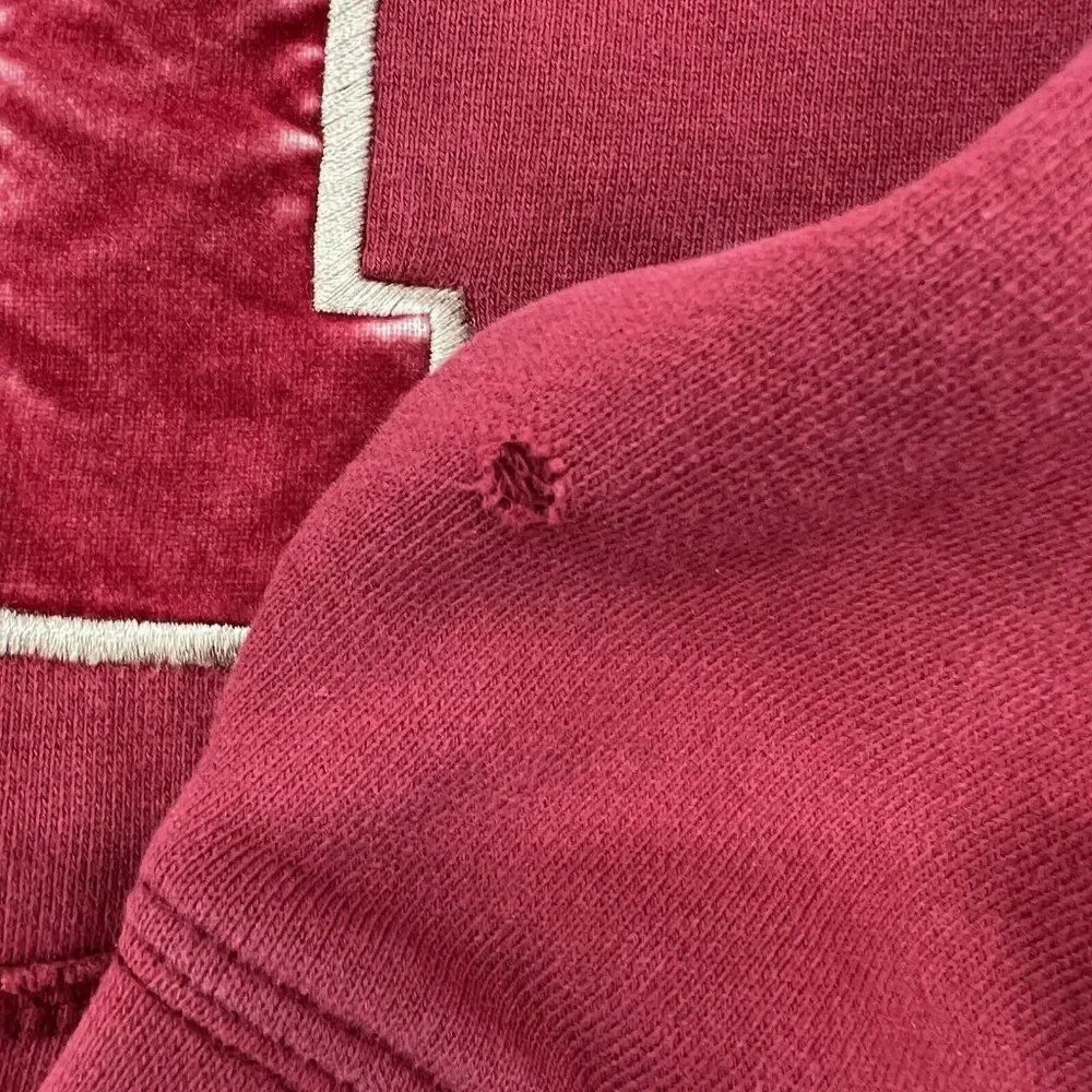 Walt Disney World Kids Medium Maroon Hooded Zip Up Jacket 1971-Disney Tag